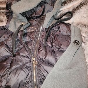 MICHAEL Michael Kors Black and Gray Puffer Jacket